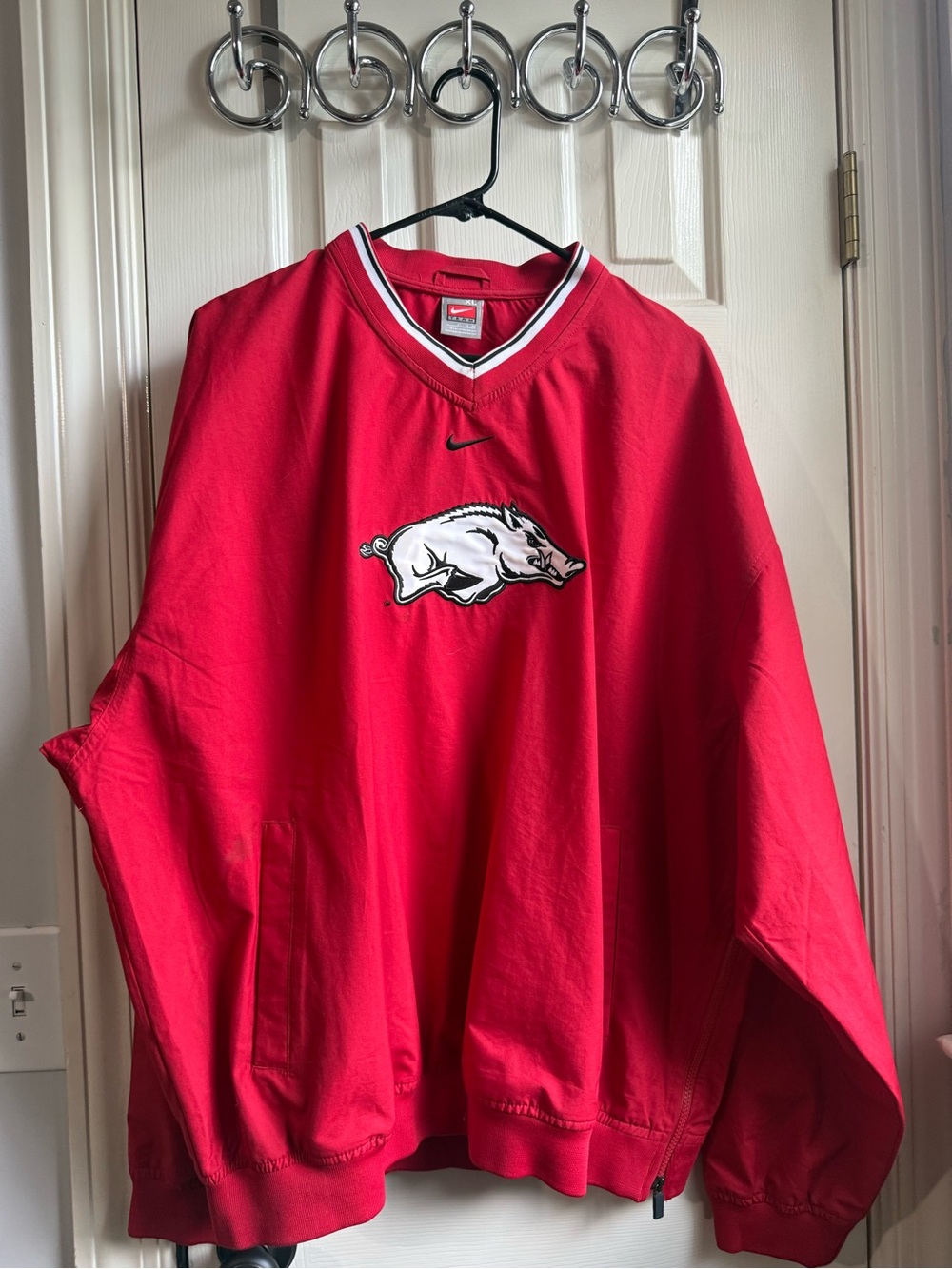 Nike Men’s Red Crewneck Pullover with Razorback Logo